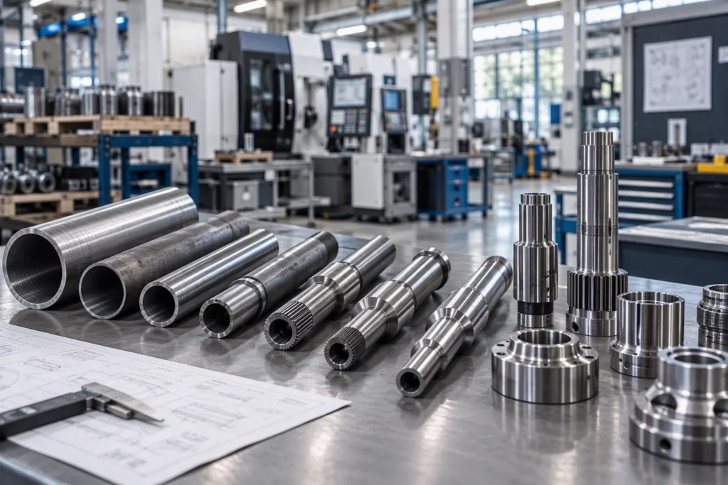 Felss machine in industrial production with precisely manufactured metal components for various applications.